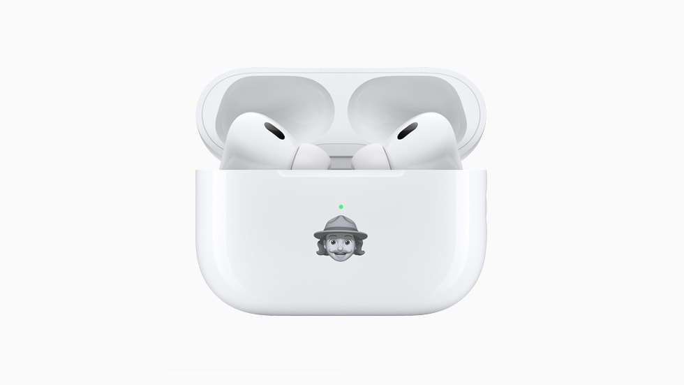 Personalized Memoji on the all-new case of the second-generation AirPods Pro. (2022 Lightning version)