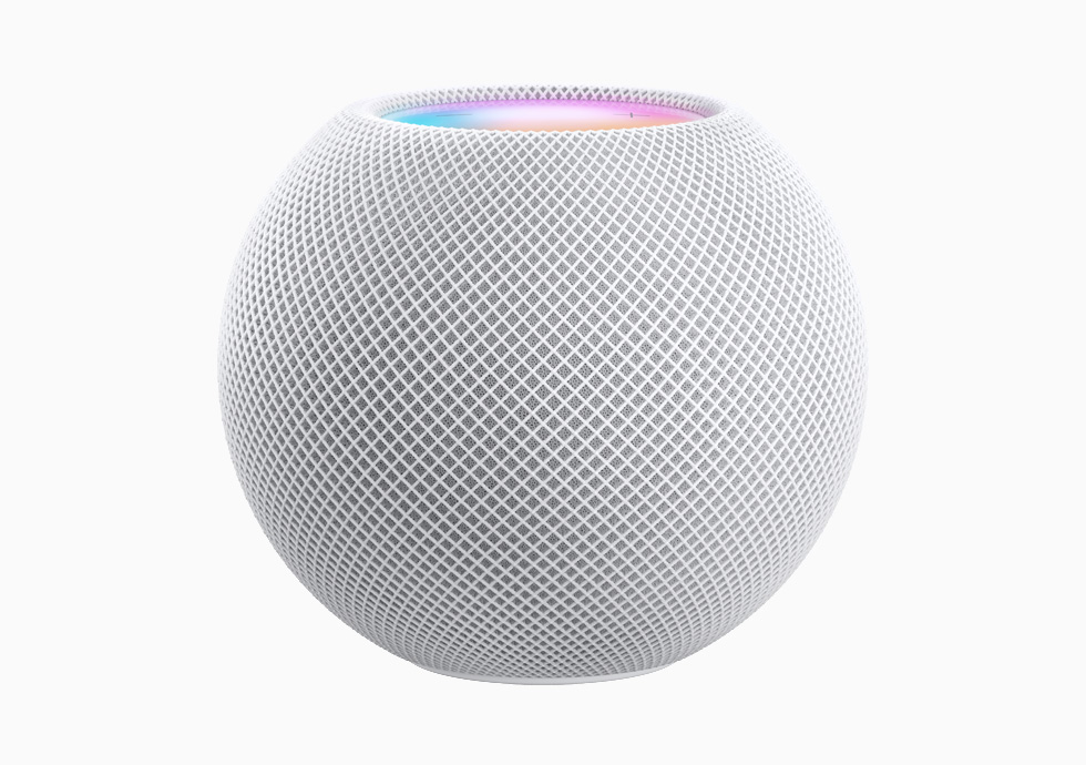 HomePod mini in white.